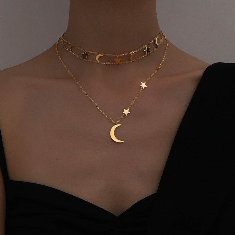 Moon Choker & Necklace